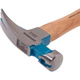 Молоток-гвоздодер GROSS 560 г, угол 75, магнит, обрезиненная рукоятка american hickory 10419 (артикул 24363645) – фото 5