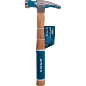 Молоток-гвоздодер GROSS 560 г, угол 75, магнит, обрезиненная рукоятка american hickory 10419 (артикул 24363645) – фото 8