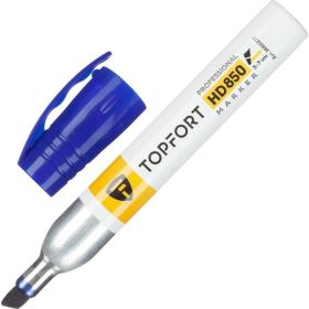 Маркер для агрессивной среды Topfort HD 850 синий, 3-7 мм, скошенный наконечник 1660277 (артикул 31431135) – фото 1
