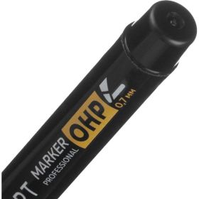 Маркер для глянцевых поверхностей Topfort OHP 0,7 мм черный 1660268 (артикул 31431141) – фото 5