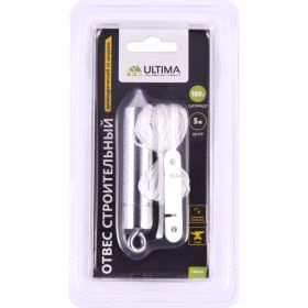 Строительный отвес ULTIMA цилиндр, 100 г, шнур 5 м 140105 (артикул 17835568) – фото 3