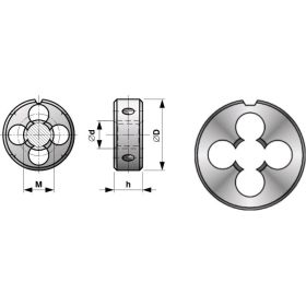Плашка Bucovice Tools M 8 Шаг 1.25 115CrV3 25x9мм 210080BT (артикул 15780130) – фото 3