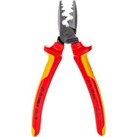 Пресс-клещи для обжима контактных гильз KNIPEX VDE, кол-во гнезд: 9, L-180 мм KN-9778180SB (артикул 16146142) – фото 1
