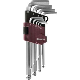 Набор торцевых шестигранных ключей с шаром Thorvik HKB9S H1.5-H10, 9 предметов 53075 (артикул 16296268) – фото 1