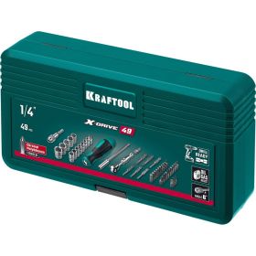 Набор бит и головок с битодержателем и трещоткой KRAFTOOL X-drive 49 шт 25816 (артикул 28511186) – фото 6