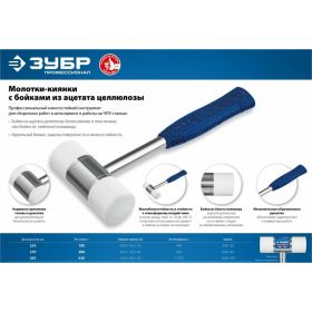 Молоток-киянка ЗУБР 50 мм 630 г 2041-50 (артикул 20573020) – фото 4