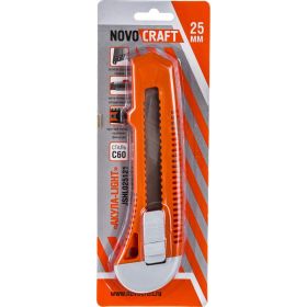 Нож NOVOCRAFT АКУЛА-light 25 мм, PE корпус, 12/144, блистер JSHL025121 (артикул 16682384) – фото 1