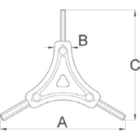 Шестигранный ключ Unior трехсторонний 2х2,5х3 624028 (артикул 16311755) – фото 2
