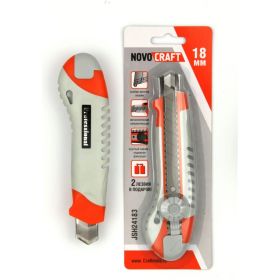 Нож NOVOCRAFT AКУЛА, резиновый корпус, 3 лезвия, 18 мм, блистер JSH024183 (артикул 16682378) – фото 2