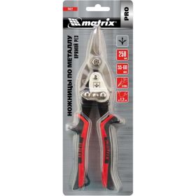 Ножницы по металлу Matrix PRO 250 мм, прямой рез, сталь CRMO, двухкомпонентные рукоятки 78322 (артикул 17208229) – фото 2