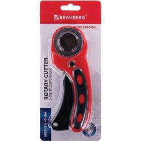Раскройный роликовый нож BRAUBERG Professional 45 мм, круглое лезвие, резиновые вставки 238087 (артикул 23894049) – фото 8