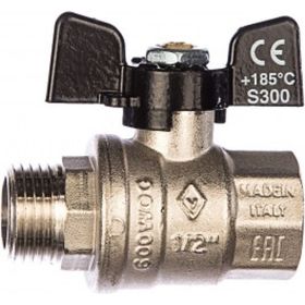 Шаровый кран Bugatti OREGON 1/2" в/н бант артикул 3070060 ИС.081014 (артикул 15647937) – фото 1