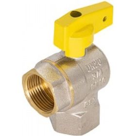 Шаровой угловой кран для газа СТМ ГАЗ 1/2", г/г, бабочка CGLFFB12 (артикул 16199014) – фото 1