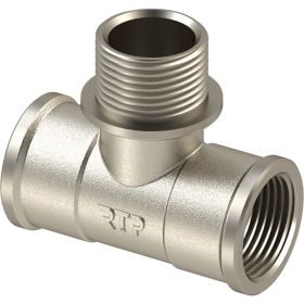Тройник RTP резьбовой, внутренняя, наружная, внутренняя G 1/2 25202 (артикул 16497612) – фото 1