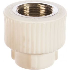 Комбинированная муфта PRO AQUA PP-R ВР белая d-20 мм 3/4" PA22010Pb (артикул 15791801) – фото 1