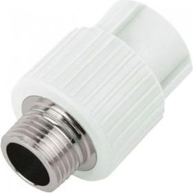 Комбинированная муфта VALFEX PP-R белая, 25х3/4 дюйма НР 10130025 127-0241 (артикул 16164352) – фото 1