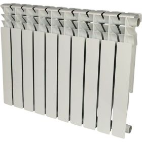 Алюминиевый радиатор ROMMER Plus 500 10 секций RAL9016 89566 (артикул 15836528) – фото 1