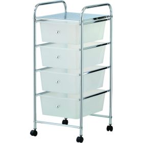 Напольный стеллаж SWENSA 32х76 см, 4-ящика, пластик/хром SWFL-193 (артикул 18736266) – фото 1