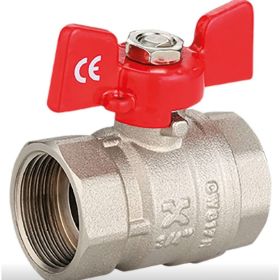 Шаровой кран IVANCI Stable, ручка-бабочка, внутренняя/внутренняя резьба 1/2" IVC.101217.N.03 (артикул 16211434) – фото 1