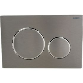 Клавиша смыва GEBERIT 115.882.SN.1 Sigma 20, двойной смыв нерж. сталь 00000047519 (артикул 15956484) – фото 1