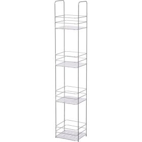 Стеллаж Vanstore PRACTIC для ванной комнаты, 4 яруса, белые вставки 043-00 (артикул 15933940) – фото 1