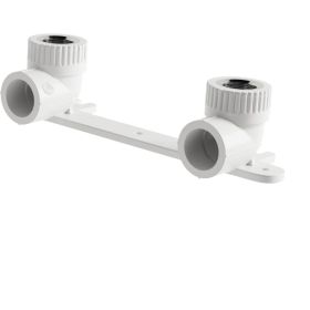 Двойной комбинированный отвод PP-R SLT AQUA с креплением, ВР 20х1/2 SLTFY10201 (артикул 19765414) – фото 1