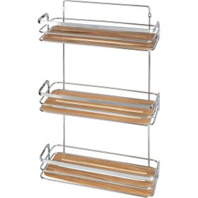 Полка для ванной комнаты Fora Wood тройная FOR-WOD03 (артикул 16350115) – фото 1