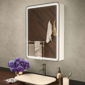 Зеркало шкаф MIXLINE ""Адриана"" 600x800 ШВ, правый, сенсорный выключатель, светодиодная подсветка 547076 (артикул 19457958) – фото 1