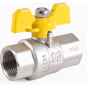 Шаровой кран для газа PROFACTOR PF GAS в/в бабочка 3/4 дюйма PF GBV 334 (артикул 19797106) – фото 1