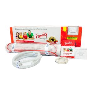 Тёплый пол Обогрев Люкс Family 1200 Вт 8,0 м/кв с Терморегулятором UT-00003199 (артикул 16177663) – фото 1