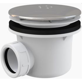 Сифон для душевого поддона Alca Plast A49K металл LUX 00022248 (артикул 16470489) – фото 1
