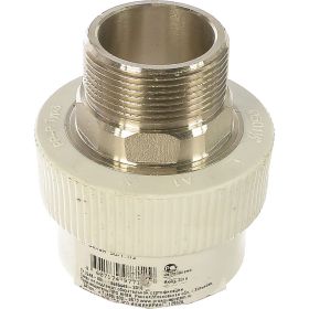 Комбинированная муфта под ключ PRO AQUA PP-R НР белая d-50 мм 1 1/2" PA23522Pb (артикул 15791603) – фото 1