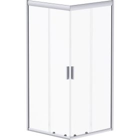 Damixa Душ. огр.Skyline Square 90x90x190, профиль мат. хром, стекло прозрачное DX35WG-403-090MT (артикул 20621608) – фото 1