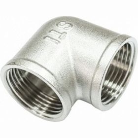 Угольник STI латунный Ду25 (1") Ру16 ВР/ВР никелированный D270-05008 (артикул 22002628) – фото 1