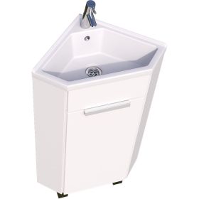 Тумба с раковиной 1Marka Penta 37x37Н 1д. Белый глянец Ц0000001635 (артикул 20222512) – фото 1