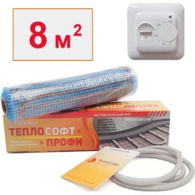 Нагревательный мат ТеплоСофт Профи 8м.кв. 1200Вт с терморегулятором 81200 (артикул 24378195) – фото 1