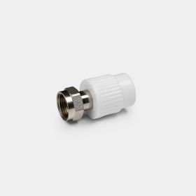 Муфта с накидной гайкой и латунной втулкой КОНТУР PPR D20-1/2 011224020100 (артикул 24616269) – фото 1