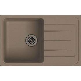 EWIGSTEIN Мойка кварц Elegant 50F 1-чаша + крыло 762*480мм темно-бежевый E- 50F темно-бежевый (артикул 16220418) – фото 1
