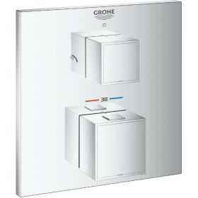 Grohe Grohtherm Cube Термостат для душа с переключателем на 2 положения верхний/ 24154000 (артикул 16253115) – фото 1