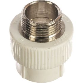 Комбинированная муфта PRO AQUA PP-R НР белая ШК 32-1 PA23018Pb (артикул 15911017) – фото 1