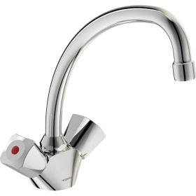 Смеситель для кухни VIDIMA Практик двуручковый BA231AA (артикул 15763544) – фото 1