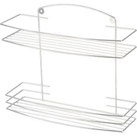 Настенная полка Рыжий кот двухъярусная Lecco 27*35*13 см хром 310863 (артикул 18073267) – фото 1