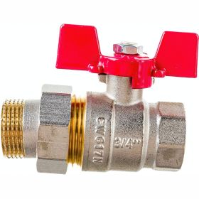 Шаровой кран с американкой ROMMER 3/4"", ВН/НР, RBV-0005-0510220, RG008UB5BK0OC3 (артикул 16229700) – фото 1