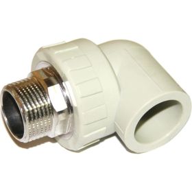 Полипропиленовый угольник Гроссис 90` НР D20-1/2" 0301818 (артикул 23988813) – фото 1