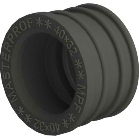 Сантехническая манжета для канализации MPF 40х32, черная, уплотнительная, переходная ИС.131668 (артикул 22259553) – фото 1