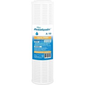 Картридж для механической очистки воды АКВАБРАЙТ АКВА NET А-10 Slim 10 70 мкр 33621 (артикул 19999948) – фото 1
