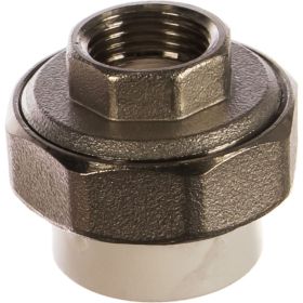 Комбинированная разъемная муфта (американка) PRO AQUA PP-R ВР белая d-25 мм 1/2" PA20012b (артикул 15791717) – фото 1