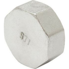 STI Заглушка латуннаяДу20 (3/4") Ру16 внутренняя резьба никелированная D270-00247 (артикул 20534254) – фото 1