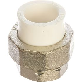 Комбинированная разъемная муфта (американка) PRO AQUA PP-R ВР белая d-20 мм 3/4" PA20010b (артикул 15791718) – фото 1