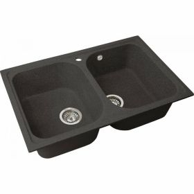 Кухонная мойка GreenStone GRS-15 цвет: черный GRS-15-308 (артикул 17870749) – фото 1